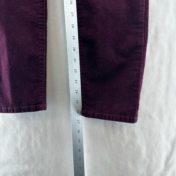 Banana Republic Jeans Womens 26/2P Skinny Fit Corduroy Low Rise Ankle Burgundy - Picture 10 of 10